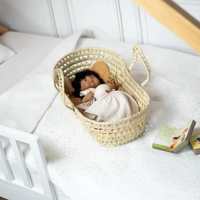 Jouet couffin poupée 50cm en fibres naturelles-3