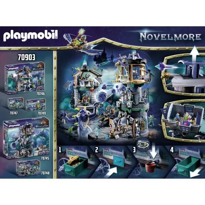PLAYMOBIL - 70903 - Novelmore - Marchand et chariot avec cachette secrète et canon caché sur le toit-2