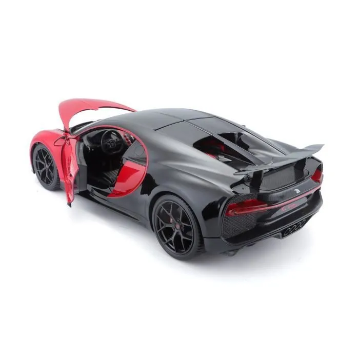 Bebeboutik Voiture miniature MAISTO Bugatti Chiron Sport En metal Noir et rouge