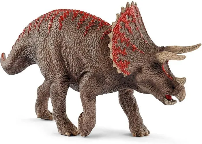 Figurine Tricératops réaliste - Figurine dinosaure authentique de l'ère Jurassique, Schleich 15000 Dinosaurs, Dès 4 ans-2