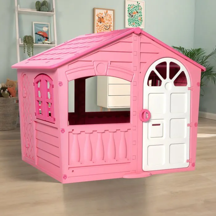Maisonnette plastique Barbe à Papa palplay 140 x 111 x 115 cm-4