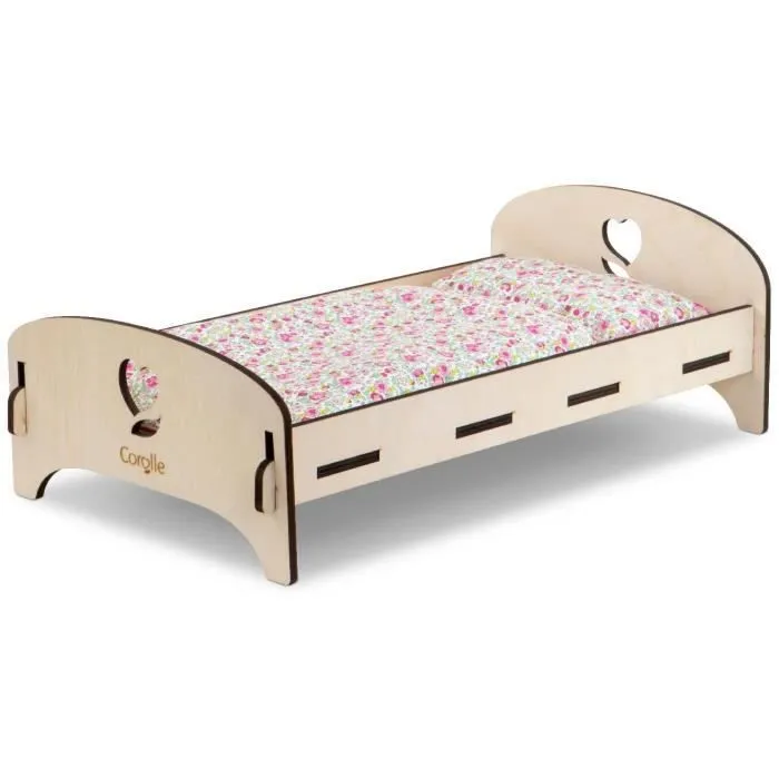 Lit en bois pour poupon et poupée 30 et 36 cm - COROLLE-0