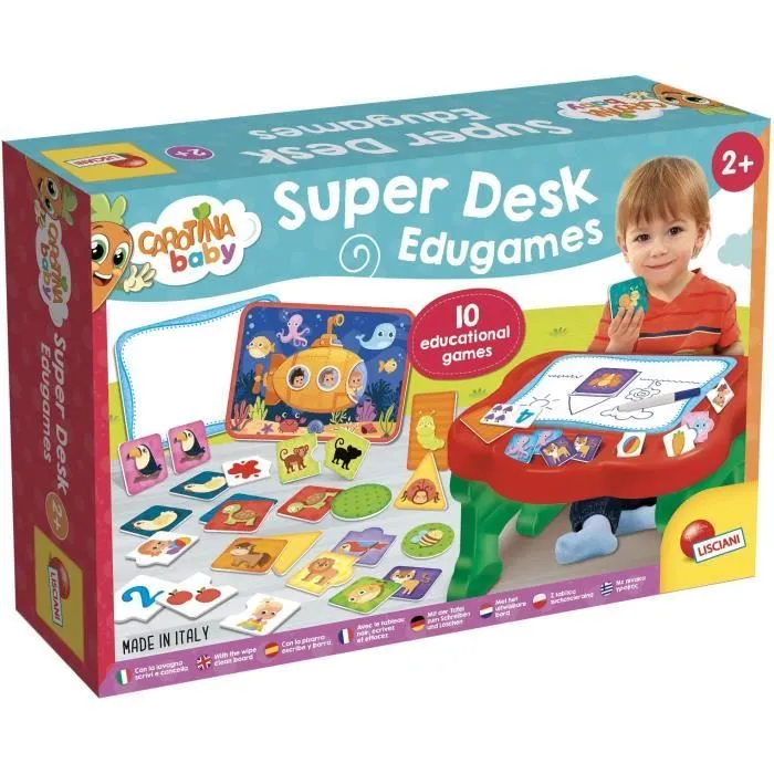 Table éducative - LISCIANI - Carotina Baby - Super Desk - Jeux pédagogiques - Petite enfance - Activités ludiques-0