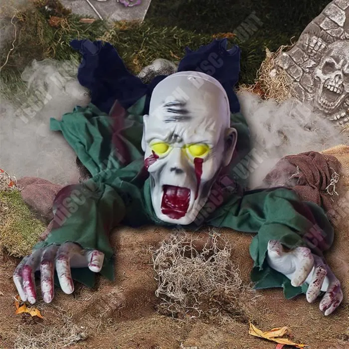 TD® Ornement Halloween Horreur 110*30*20CM Visage réaliste Décoration de scène de maison hantée Convient à la décoration d'Halloween-3