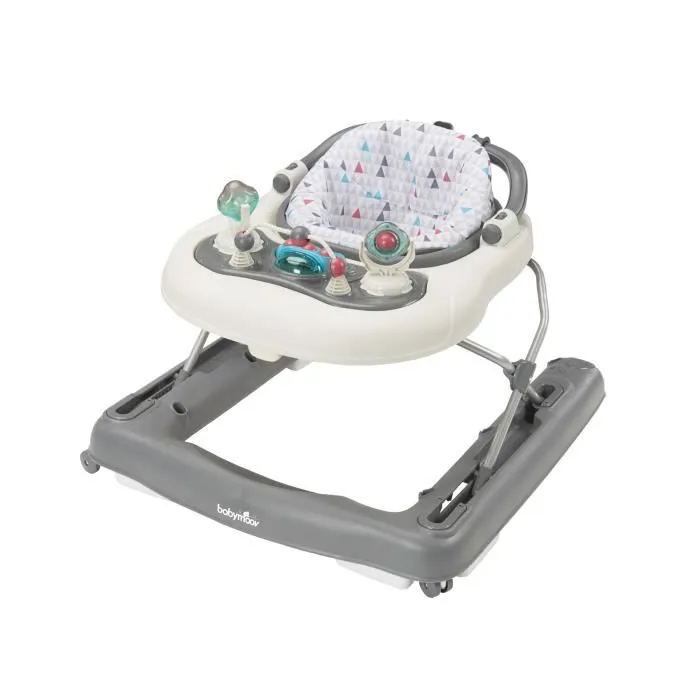 BABYMOOV Trotteur-Pousseur bébé - Evolutif - Pliage compact - Musical, Zinc-0