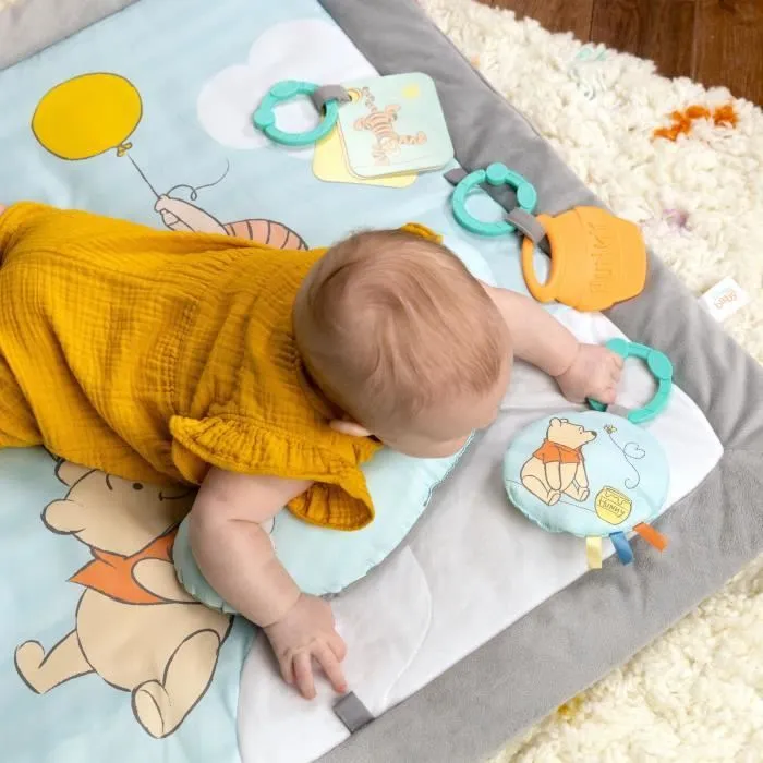 DISNEY BABY -WINNIE- Tapis de sol éveil bébé évolutif, arche en bois pliable avec jouets sensoriels, miroir-3