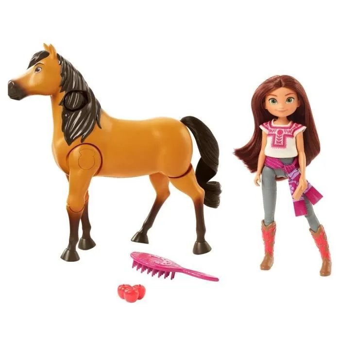 Poupée Lucky et cheval Spirit du film Spirit : l'Indomptable - Coffret en avant MATTEL - Dès 3 ans-1