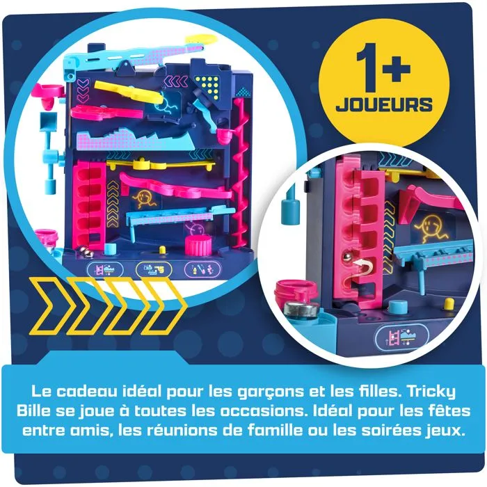 Jeu d'adresse - TOMY - T73535 - Tricky Bille Level Up - Labyrinthe vertical - 3 ans et plus-5