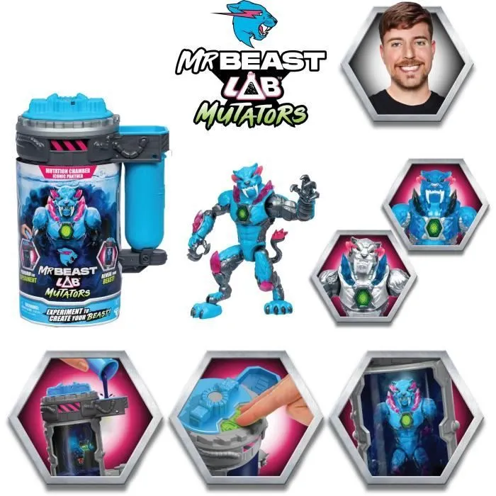 Figurine Mutators Panthère iconique chambre de mutation - MR Beast LAB - Réalise une expérience pour créér ta créature-2