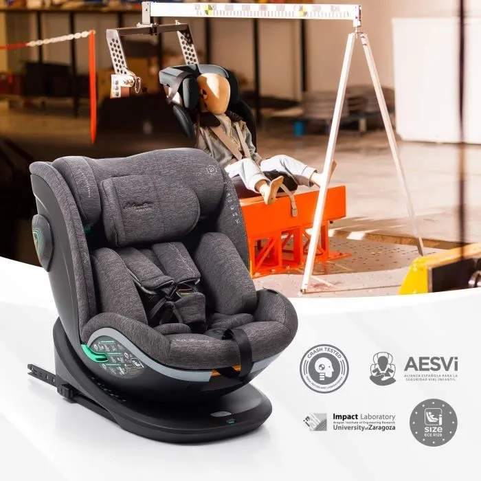 Siège auto - BABYAUTO - XPERTA BLACK LINE - De la naissance à 12 ans - 0-36 kg - I-Size - ISOFIX - Pivotant 360° - ECE R129-4