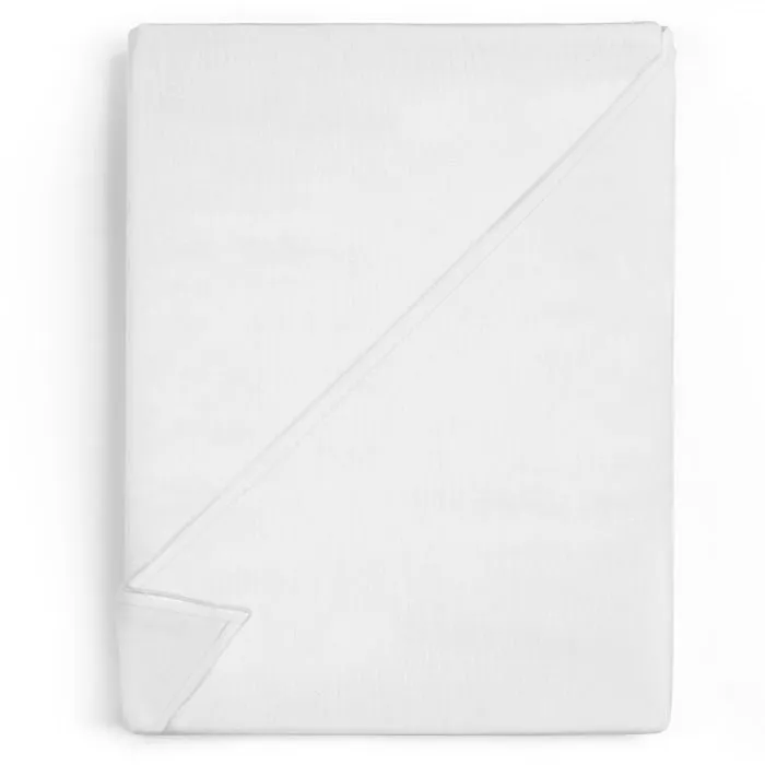 Drap Plat - Blanc - Lot de 2 - 100 x 200 cm - 100% Coton - Qualité Hôtelière-0