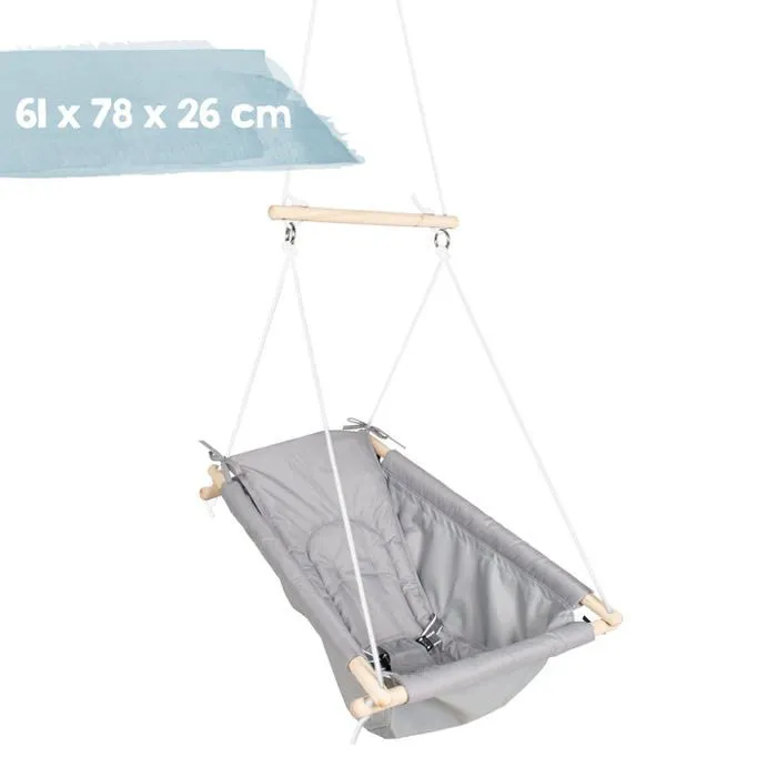 Balancelle Bébé 2 en 1 - ROBA - Taupe - Hamac Bébé - Jusqu'à 30 kg - 61 x 76 x 28 cm-4
