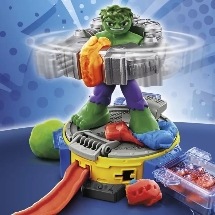 Play-Doh Hulk Écrase tout, coffret pâte à modeler avec figurine Hulk, à partir de 4 ans, Marvel-3