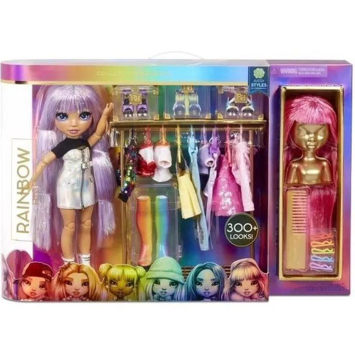 Rainbow High Dressing - Poupée Avery 27 cm + 35 accessoires dont 2 perruques scintillantes - Plus de 300 looks à créer-3