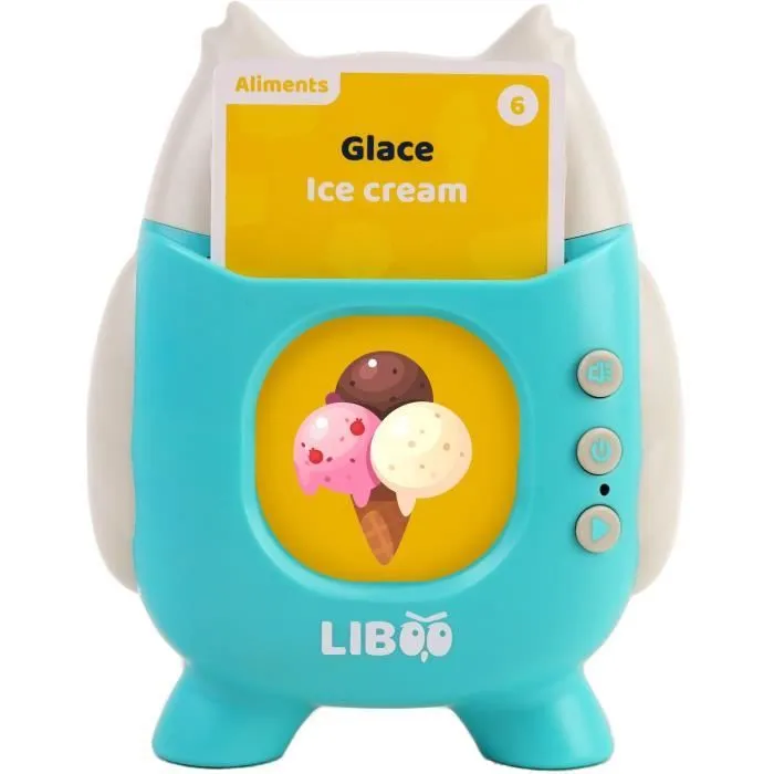 Liseuse Liboo - JADE - Français - Anglais - 240 Mots - Jeu Educatif - Piles Incluses - Vocabulaire - Apprentissage - Design Français-0