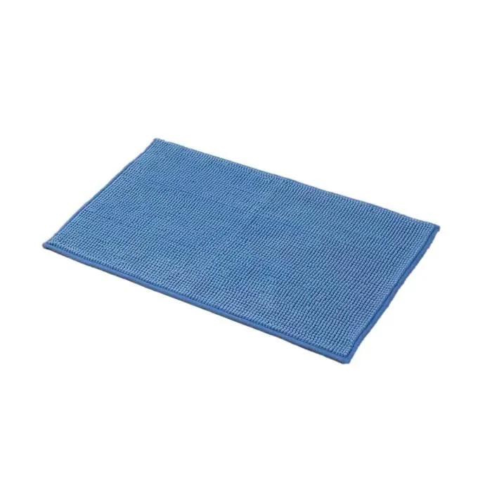 TENDANCE - Tapis de salle de bain Bleu en Microfibre Boules 45 x 75 cm-0