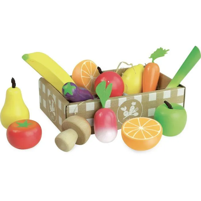 Vilac - Set de Fruits et Légumes Jour de Marché-2
