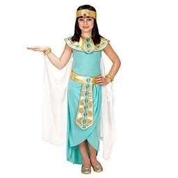 Widmann 49437 - JEUX/JOUETS - DEGUISEMENT -Enfants Costume Reine égyptienne, robe, ceinture, bracelets, bandeau et cape, turquoise-0