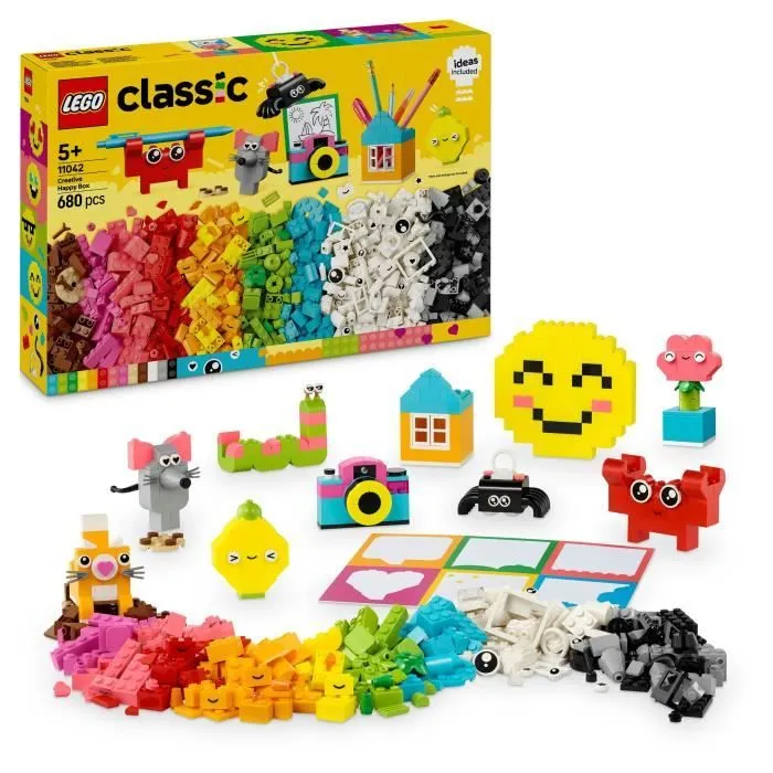 LEGO Classic 11042 La boîte créative du bonheur - Assortiment de briques de construction-0