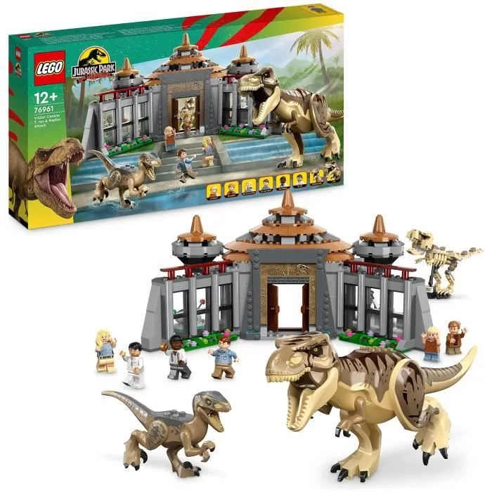 LEGO® Jurassic Park 76961 Le Centre des Visiteurs : l’Attaque du T. Rex et du Vélociraptor, Jouet