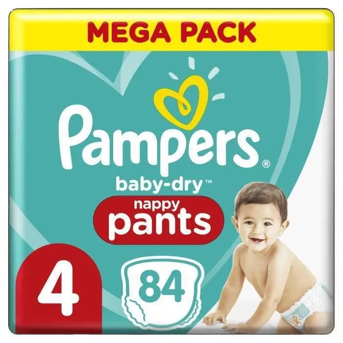 Pampers Baby-Dry Pants Couches-Culottes Taille 4, 84 Culottes-0