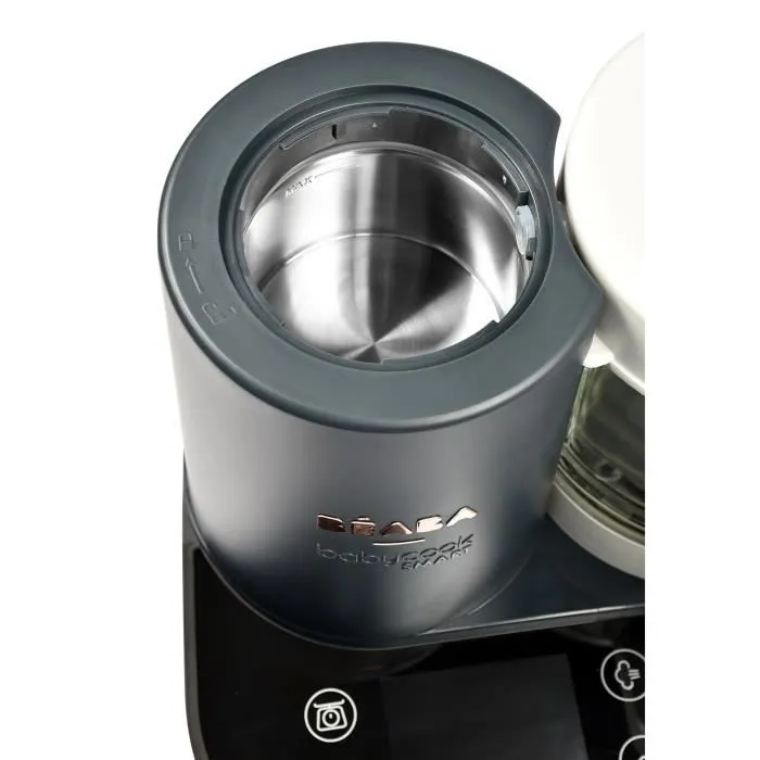 BEABA Babycook smart - connecté - bol en verre 1250 ml - gris anthracite-1