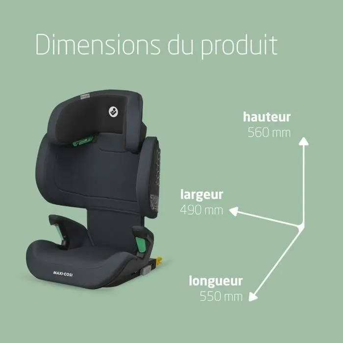 MAXI-COSI Rodifix M I-Size, Siège auto Isofix Groupe 2/3, Rehausseur voiture, Evolutif, de 15 à 36kg, de 3,5 à 12 ans, Basic grey-1