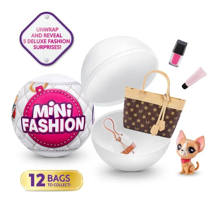 Zuru 5 surprise - 77246 - 5 SURPRISE Mini Fashion - Sacs et Accessoires de Mode en Tissu veritablea Collectionner (Pack de 2)-1