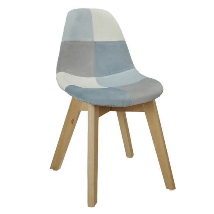 Chaise patchwork enfant Leonie Bleu Home Deco Kids-0