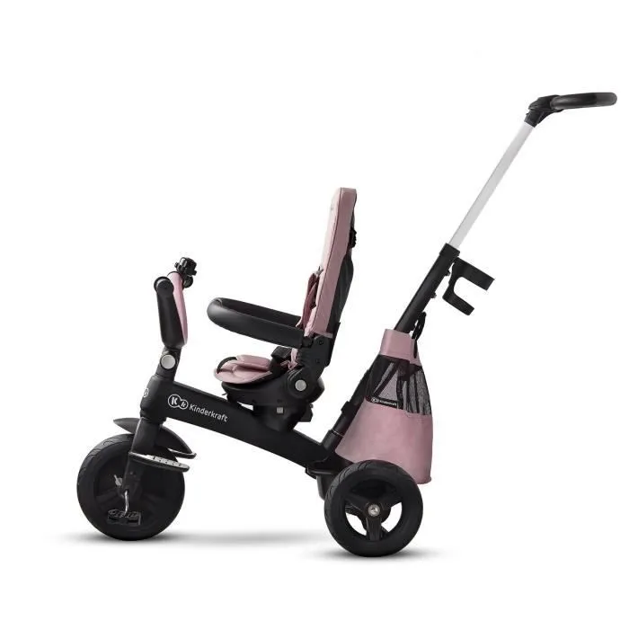 Tricycle KINDERKRAFT EASYTWIST Rose - 3 roues - Léger - Evolutif - Durable-4