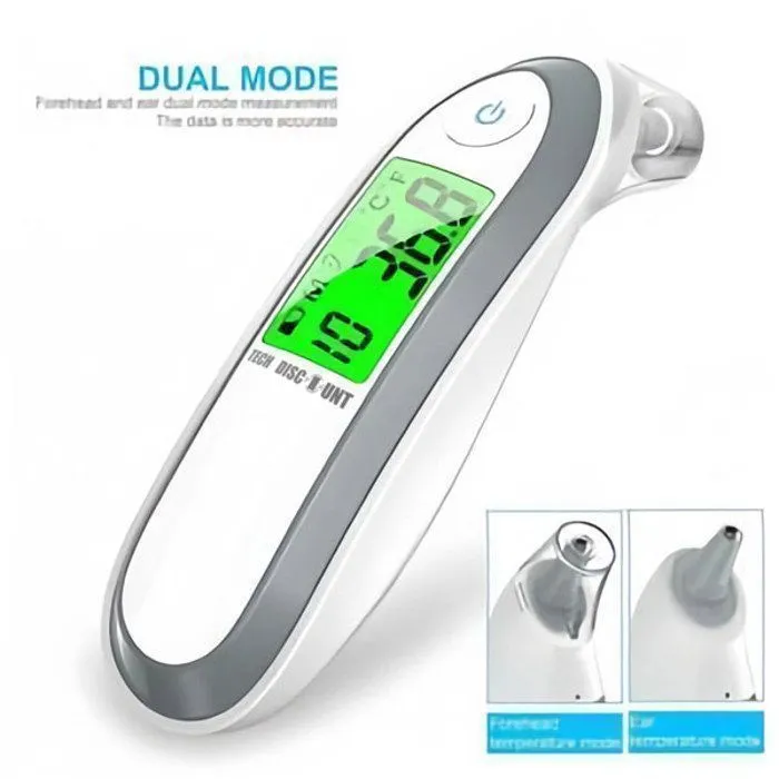 Thermomètre Frontal et Auriculaire Infrarouge Zentavo Affichage Numérique Médical Professionnel Bébé Enfant Mesure température-3