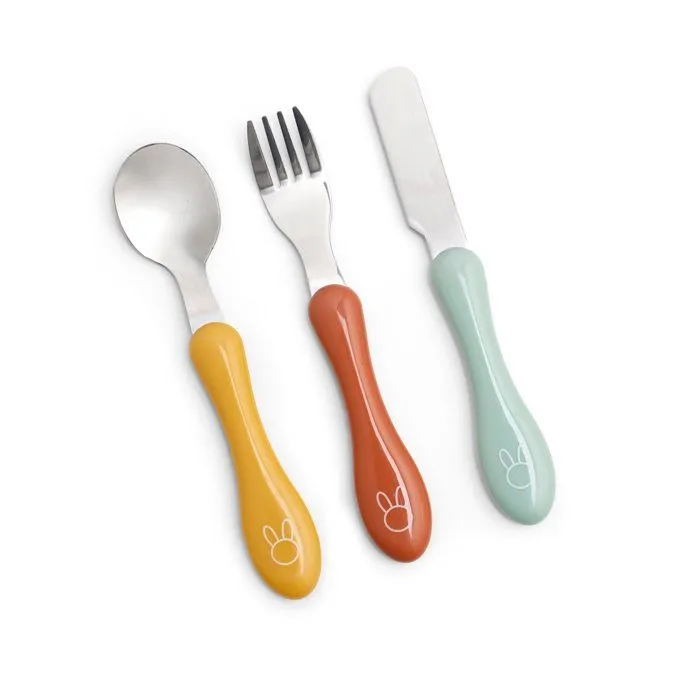 Set de 3 couverts inox - Maïka - Rouge-0
