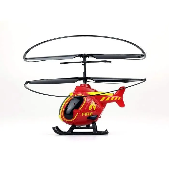 Hélicoptère télécommandé Pompier TOOKO - dès 4 ans - Rouge-3