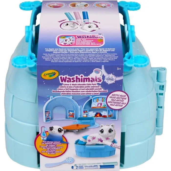 Valisette Washimals Igloo - CRAYOLA - Kit de coloriage lavable pour enfants à partir de 3 ans-0