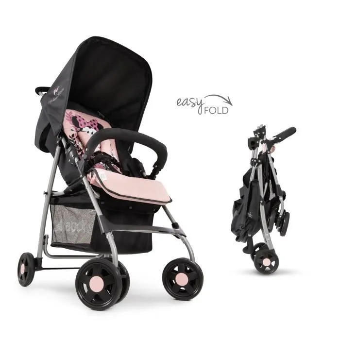 MINNIE Poussette sport jusqu'à 18 kg, Position Couchée, Légère 5,9 kg, pliable et compacte - rose-1