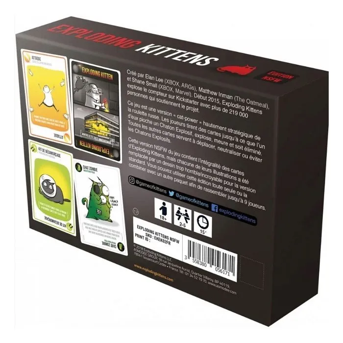 Jeu de cartes - Exploding Kittens : NSFW Edition - Asmodee - Jeu d'ambiance adulte-5