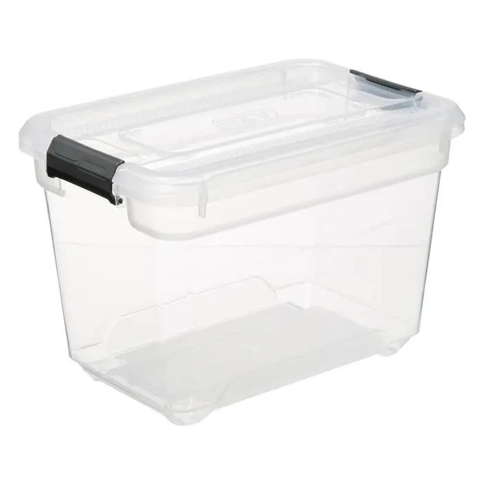 Boîte de Rangement Solutions 6,4L Transparent - FIVE - Polypropylène - 28 x 19 x 19,3 cm-0