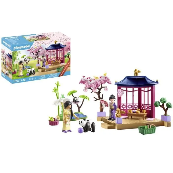 PLAYMOBIL 71762 Jardin asiatique avec deux personnages et pandas, Promo pack, 111 pièces, Dès 4 ans-4