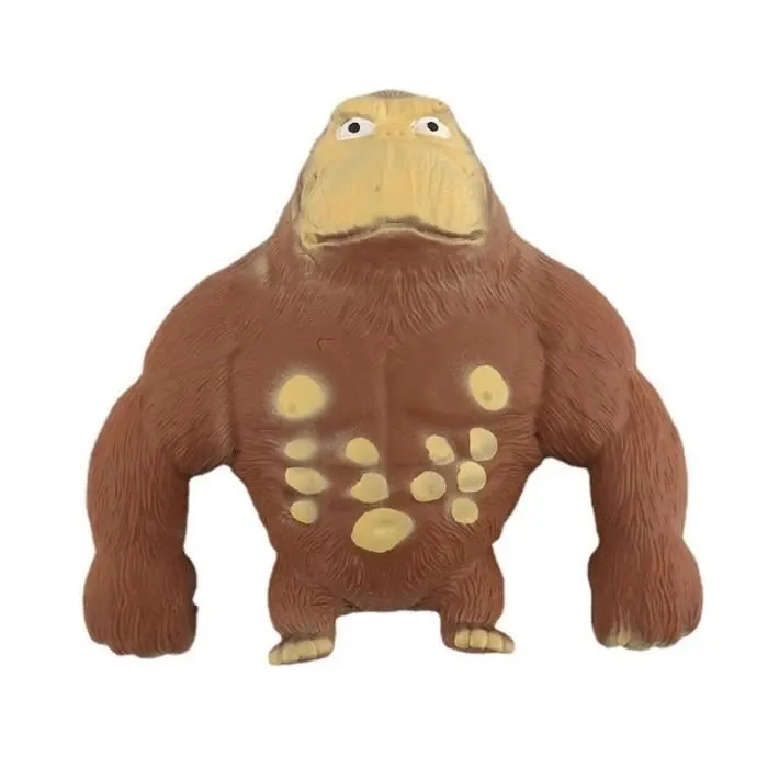 Version sable - Grand Jouet Géant Anti-stress Orang-outan, Singe Squishy Élastique, Gorille Drôle-0