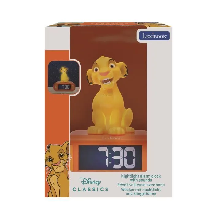 Réveil veilleuse digital LEXIBOOK - Simba - 3D lumineux et sonore - Jaune - Enfant-2
