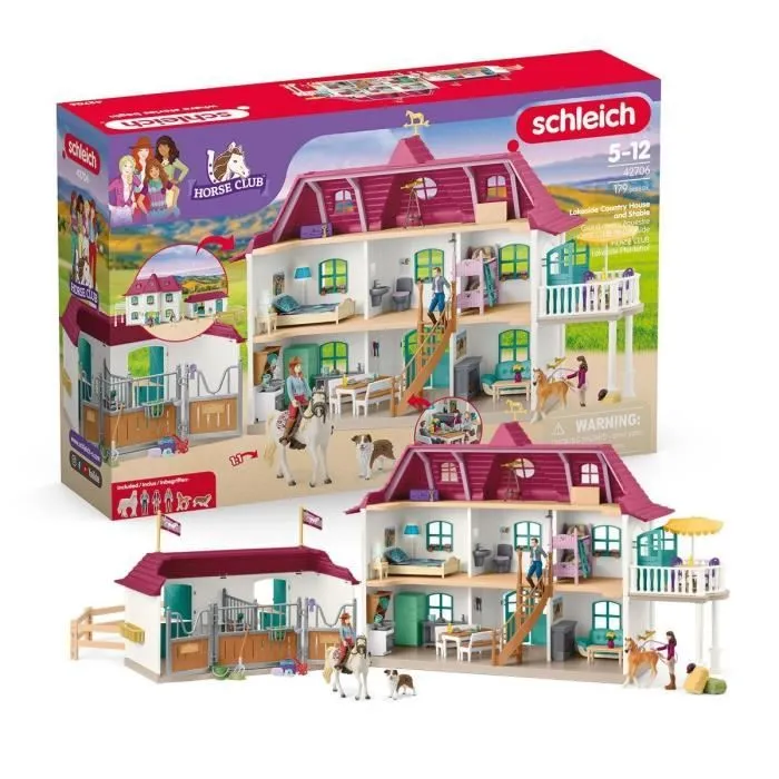 Coffret Grand centre équestre de Lakeside, SCHLEICH 42706, Horse Club, Dès 4 ans-0