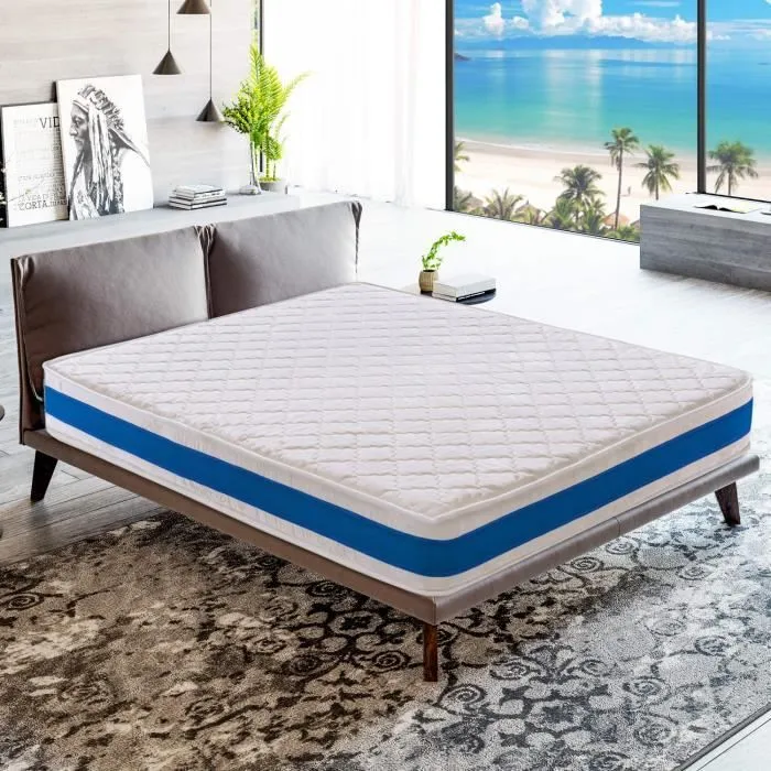 Matelas en mousse d'eau - orthopédique - réversible - 11 zones de confort - niveau de rigidité H3 90 x 200 cm-0