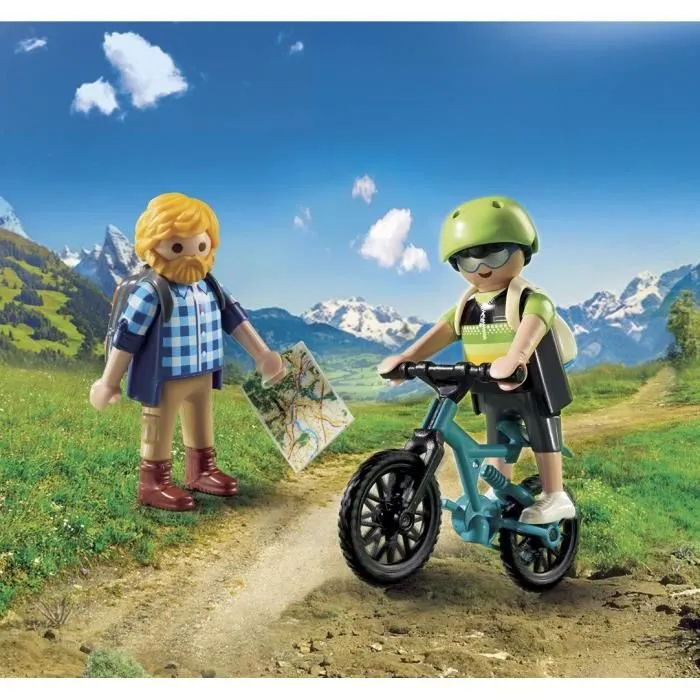 PLAYMOBIL - Randonneur et Cycliste - Action - L'Escalade - 82 g - 4 ans - Playmobil Les Secouristes-1