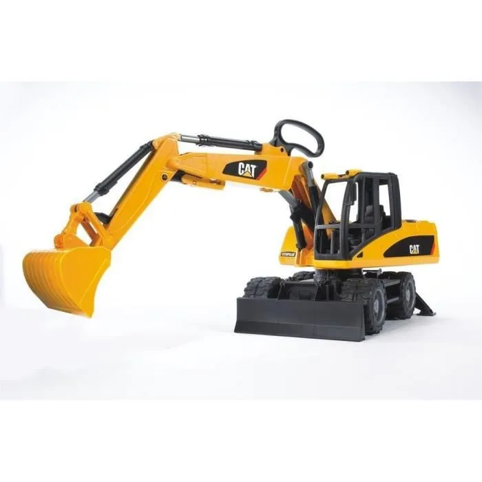 Pelleteuse CATERPILLAR sur roues - BRUDER - 2445 - Echelle 1:16 - 44 cm - Jaune et Noir-2