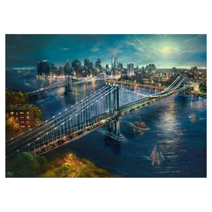 Puzzle 2000 pièces - SCHMIDT - Clair de lune à Manhattan - Paysage et nature - Mixte - Intérieur - Adulte-1