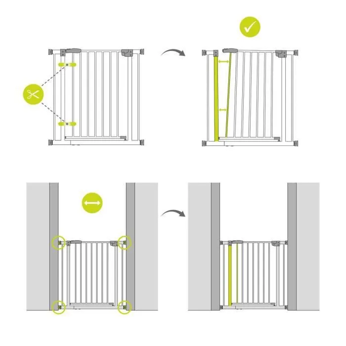 HAUCK Barrière de sécurité enfant Stop'n Safe 2 + extension 21 cm - Gris-3