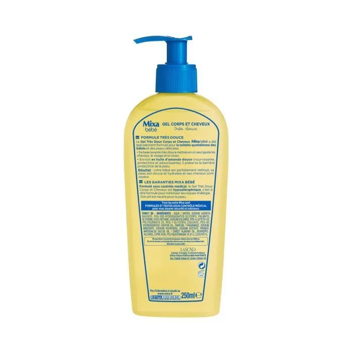 Mixa Bébé Gel Tout Doux 2 en 1 250ml-1