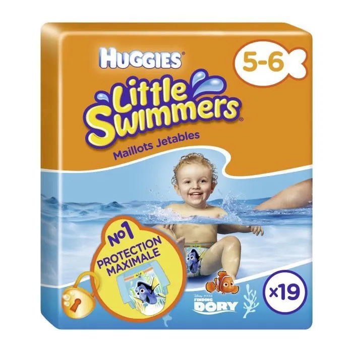 HUGGIES Maxi Pack Little Swimmers - Taille 5/6 - 19 Couches de bain-0