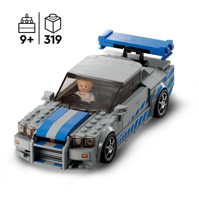 LEGO Speed Champions 76917 Nissan Skyline GT-R (R34) 2 Fast 2 Furious, Maquette de Voiture-1