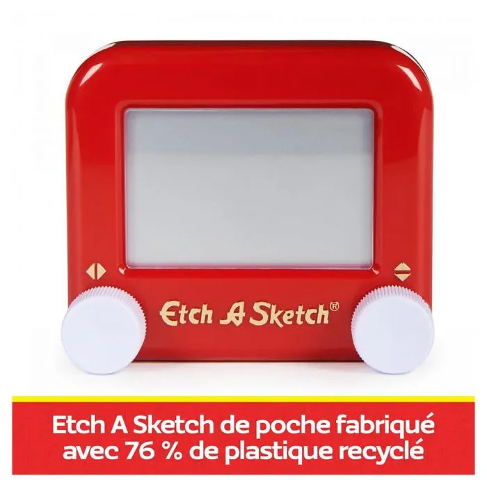 Etch A Sketch - Etch A Sketch Version Recyclable - Créez des dessins à partir de 3 ans - Rouge - Mixte-3